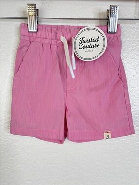 NWT ME & HENRY Baby Boy Surf Swim Shorts in Pink Microstripe